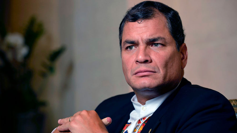 “Presidente Noboa, no ceda”, el mensaje de Rafael Correa en medio de la crisis en&nbsp;Ecuador