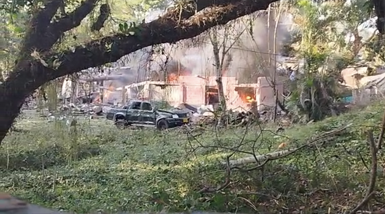 Impactantes imágenes del atentado terrorista contra la estación de Policía en Timba,&nbsp;Cauca