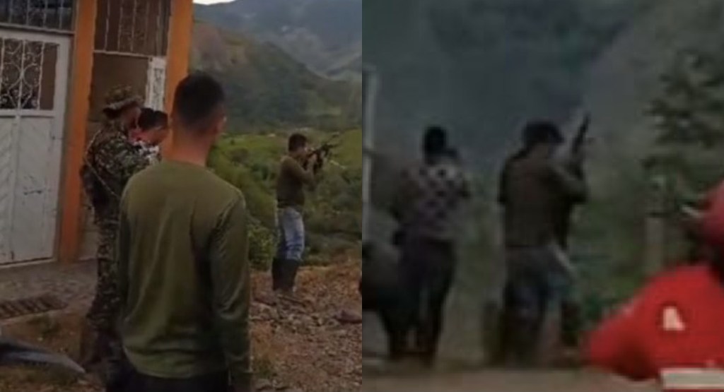 Video: Disidencias usan de escudo a la población durante enfrentamiento con el&nbsp;Ejército