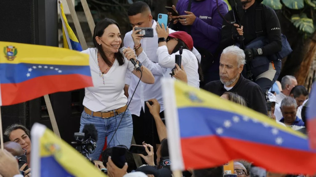 Atención: La líder de la oposición venezolana María Corina Machado, premio Nobel de la Paz&nbsp;2025