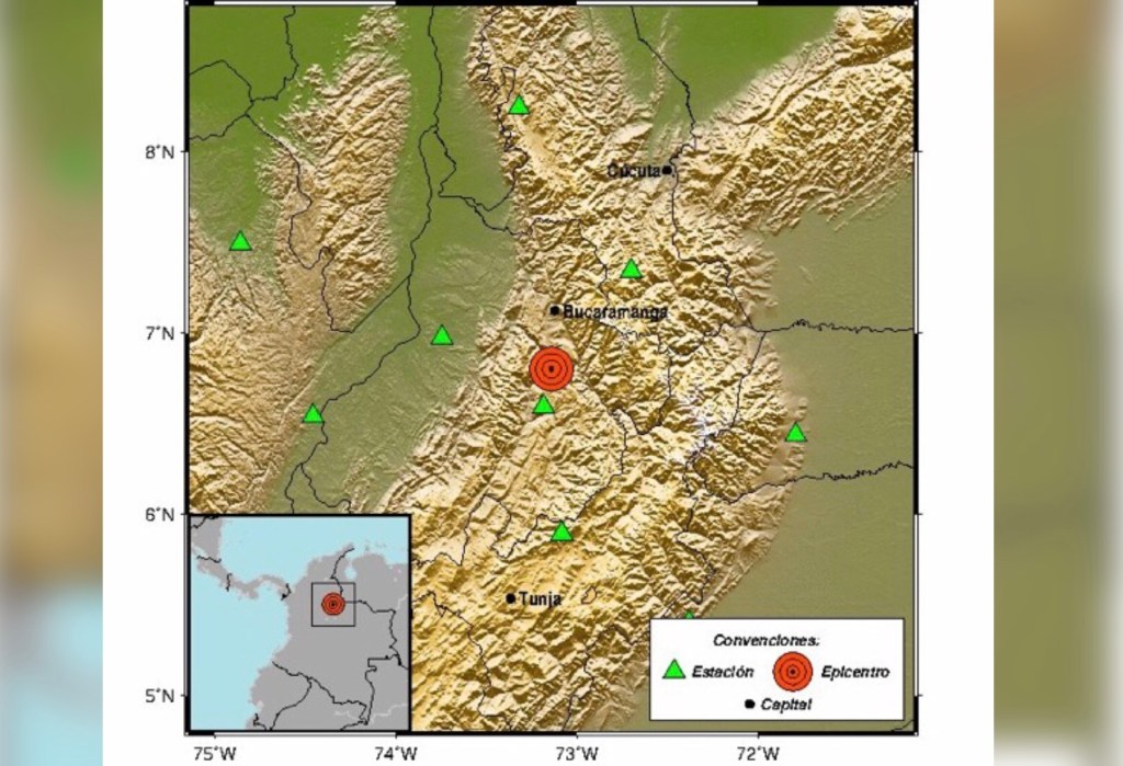 En Santander fue ubicado el epicentro de un nuevo temblor que no dejó afectaciones, según el&nbsp;SGC