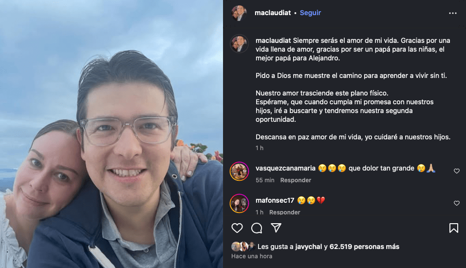 “Pido a Dios me muestre el camino para aprender a vivir sin ti”: el mensaje de Claudia Tarazona esposa de Miguel&nbsp;Uribe