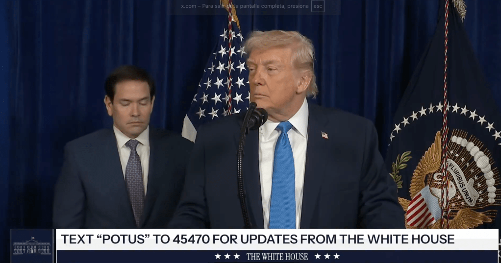 Trump dice que Estados Unidos «se hará cargo» de Venezuela hasta que encuentre un reemplazo aceptable de Maduro