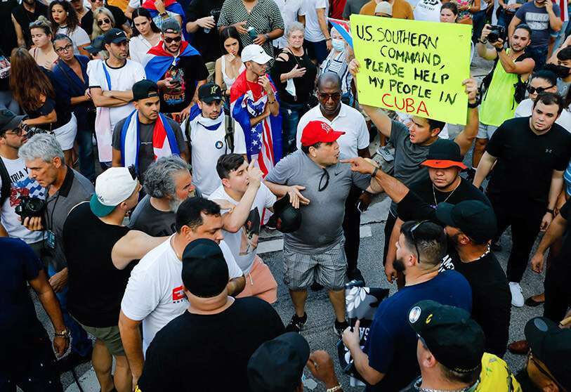 Estados Unidos emite una alerta de seguridad por la «represión» de las protestas en Cuba por los apagones&nbsp;eléctricos